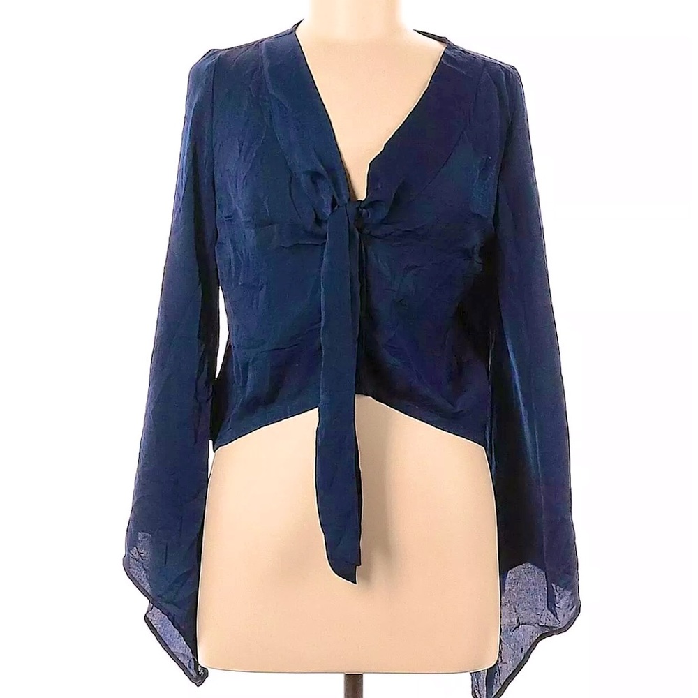 Satin boho style crop sz L